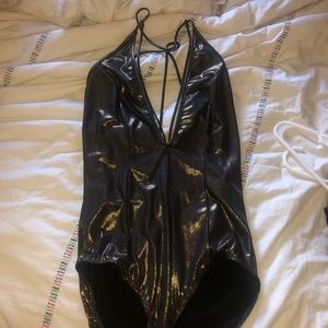 Urban outfitters gold bodysuit